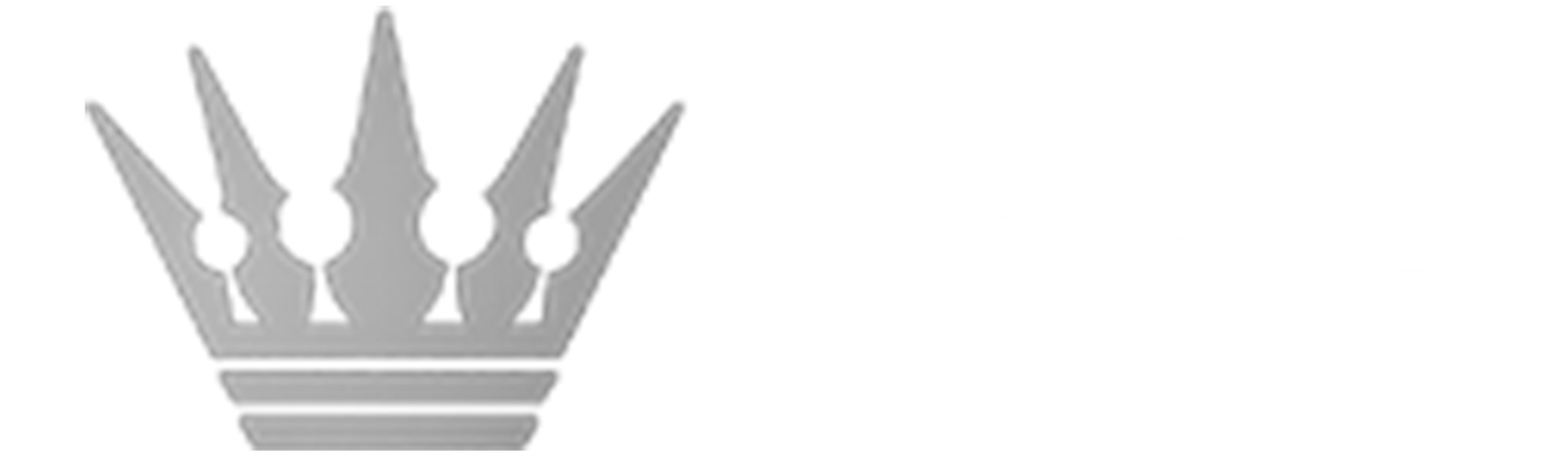 Gray crown symbol logo on white background representing royalty.