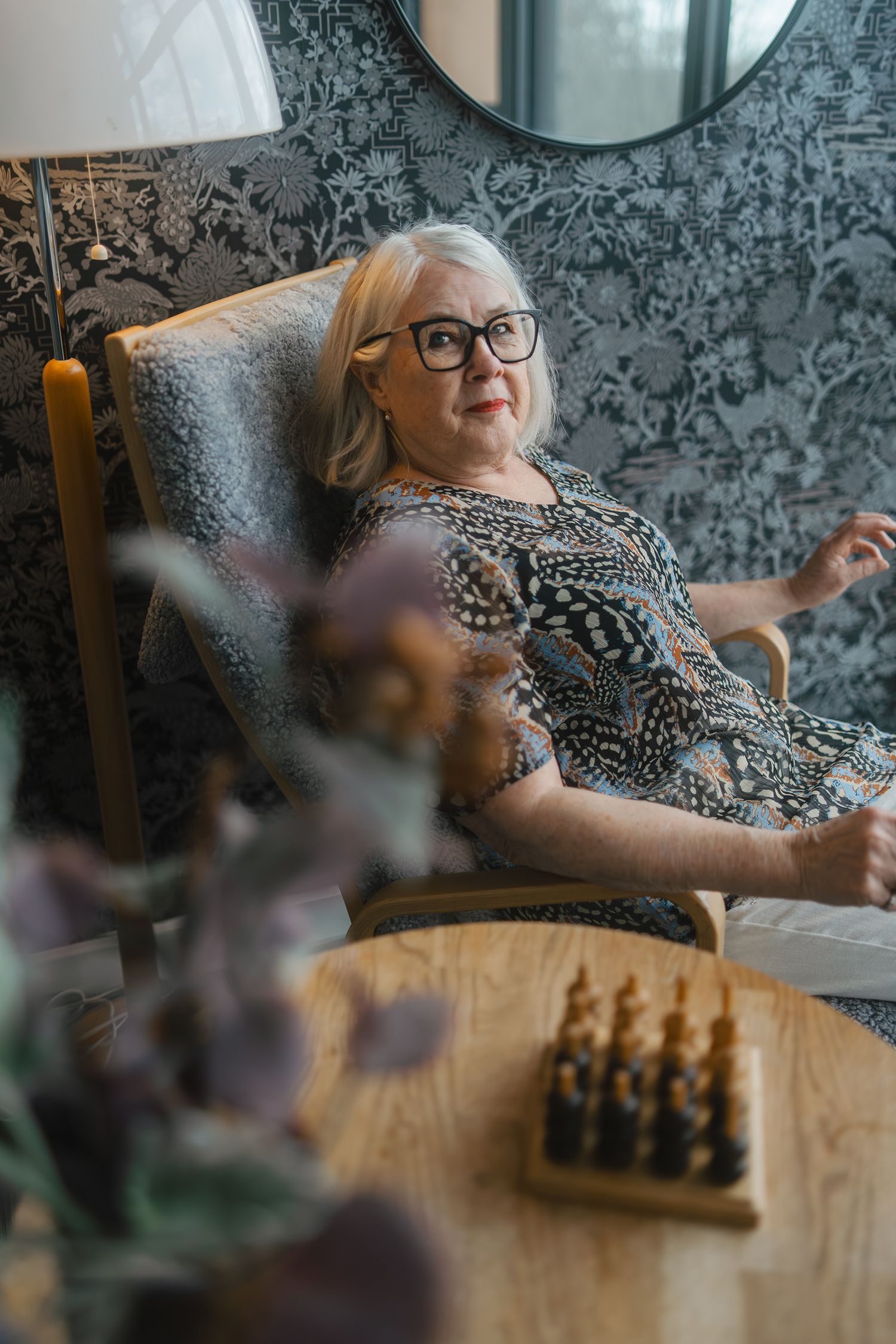 Porträtt av författare och kreatör Christina Johansson under personlig varumärkesfotografering