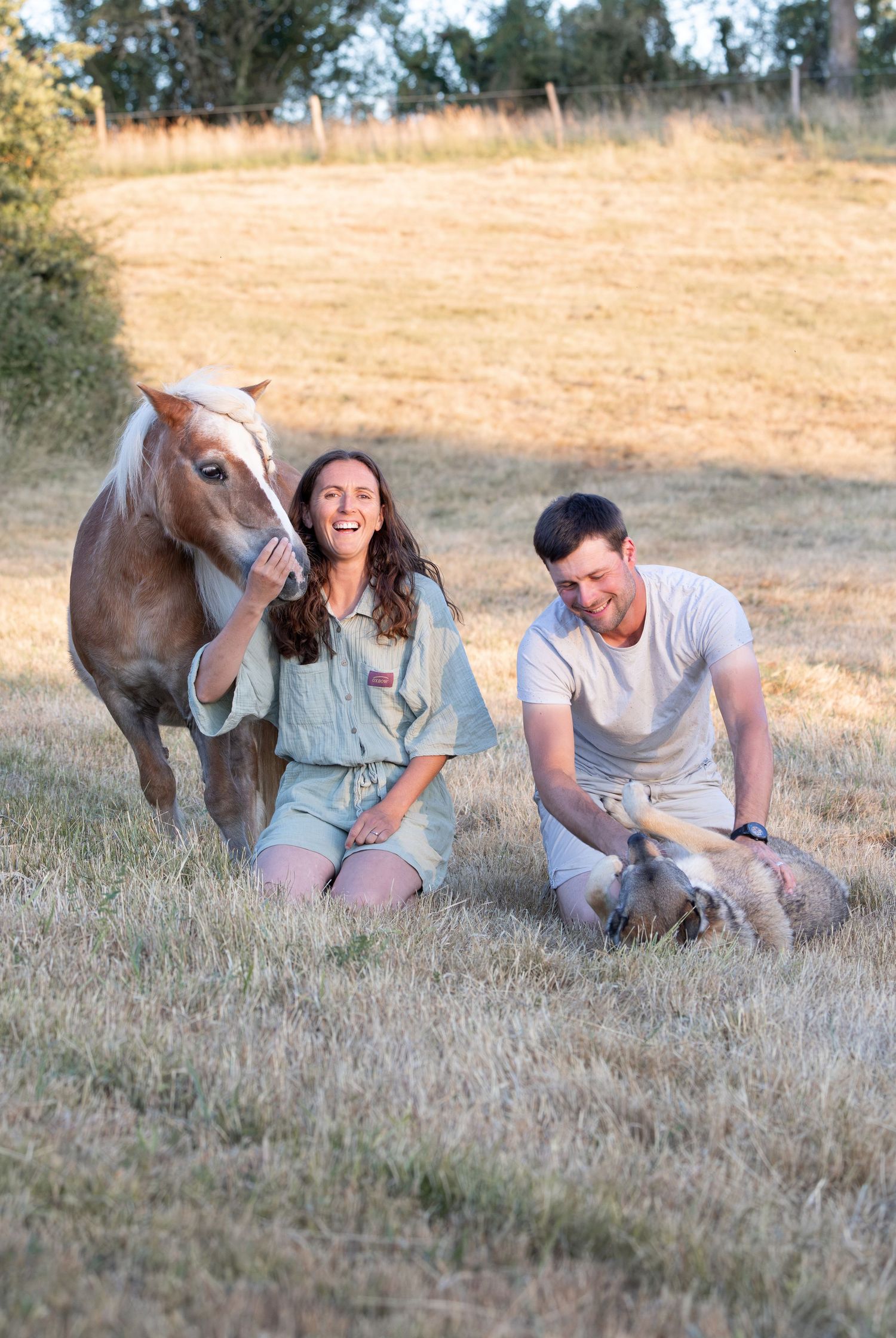 portait couple avec cheval et son à bordeaux