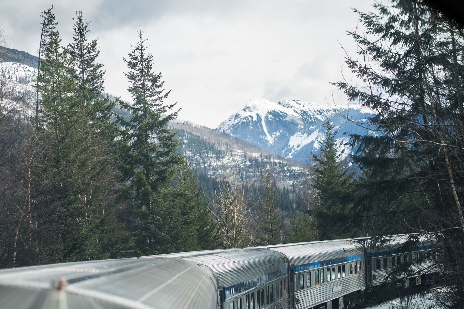 Train in the mountains