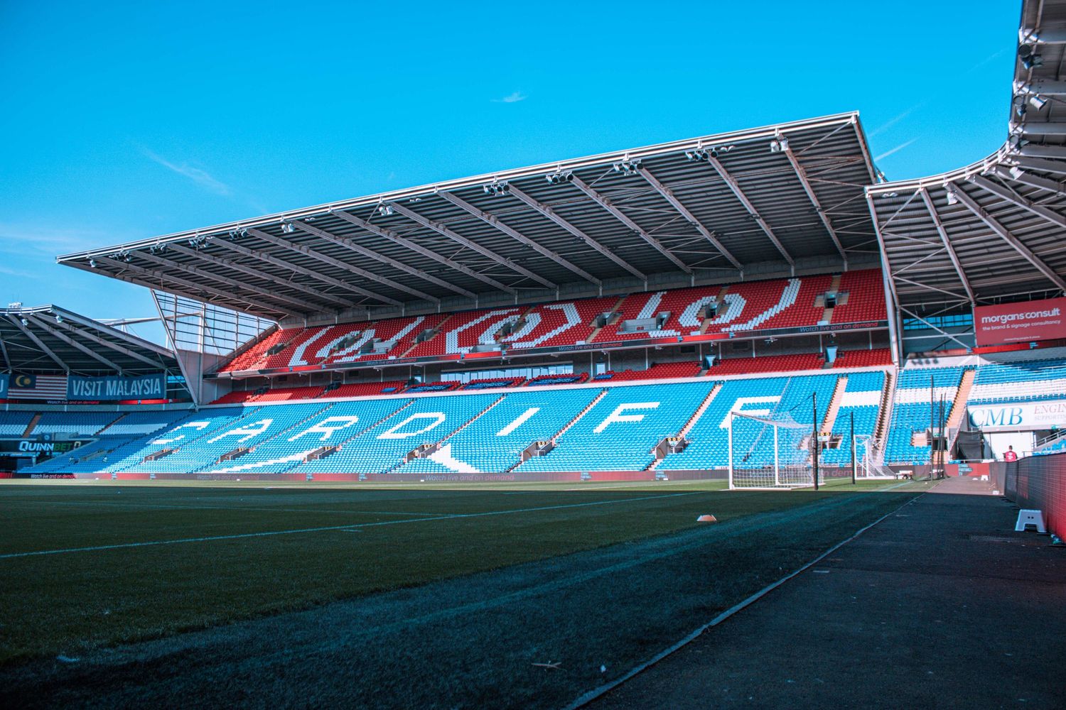 Image of the Cardiff city stadium Ninians park stand