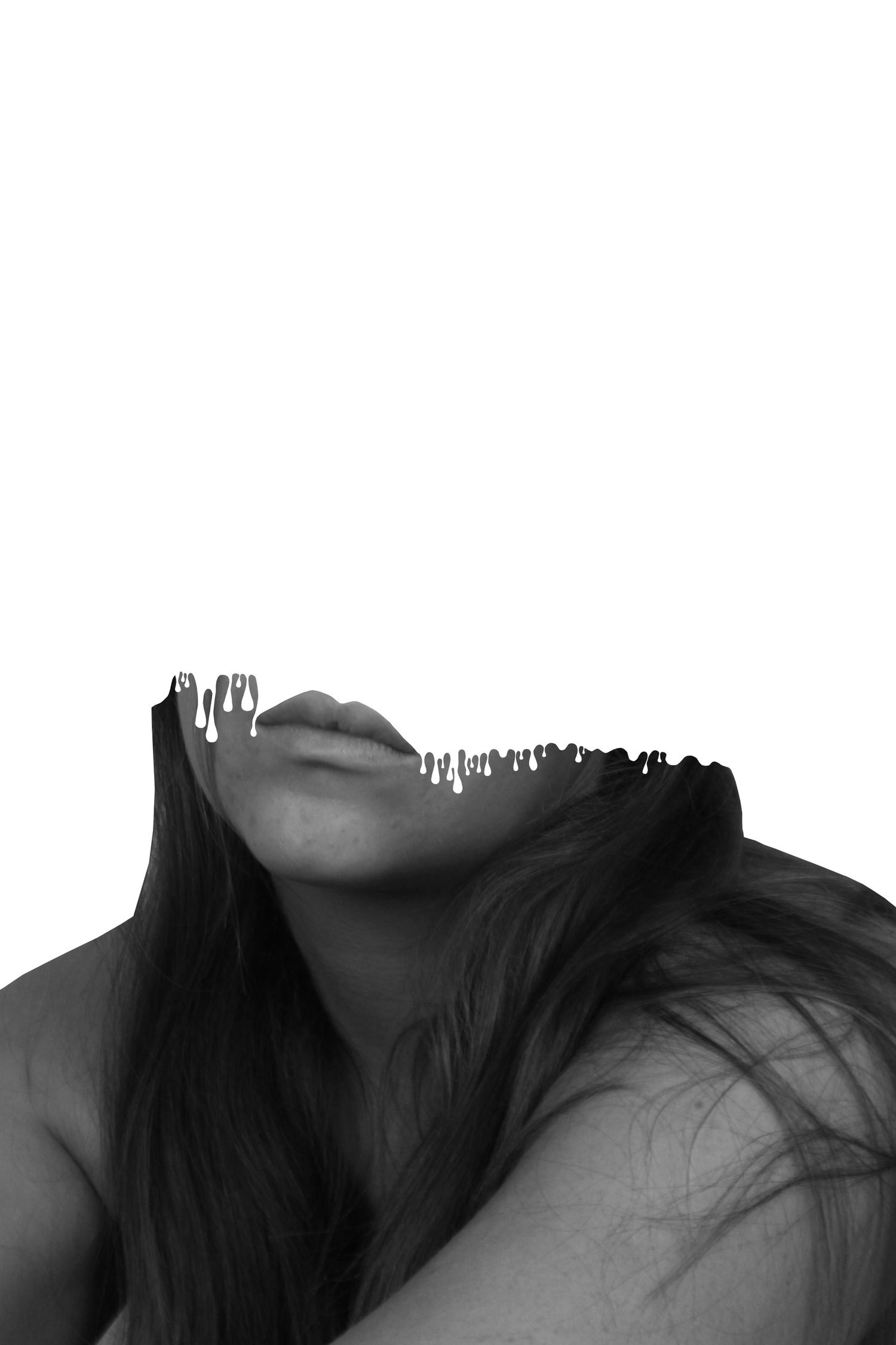 Abstract photo. Black and white. Art representing incongruence and dissonance.