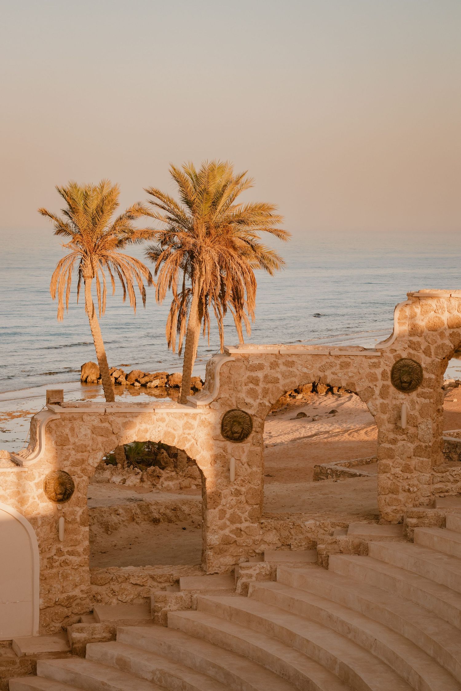 Sunset travel photography by the sea