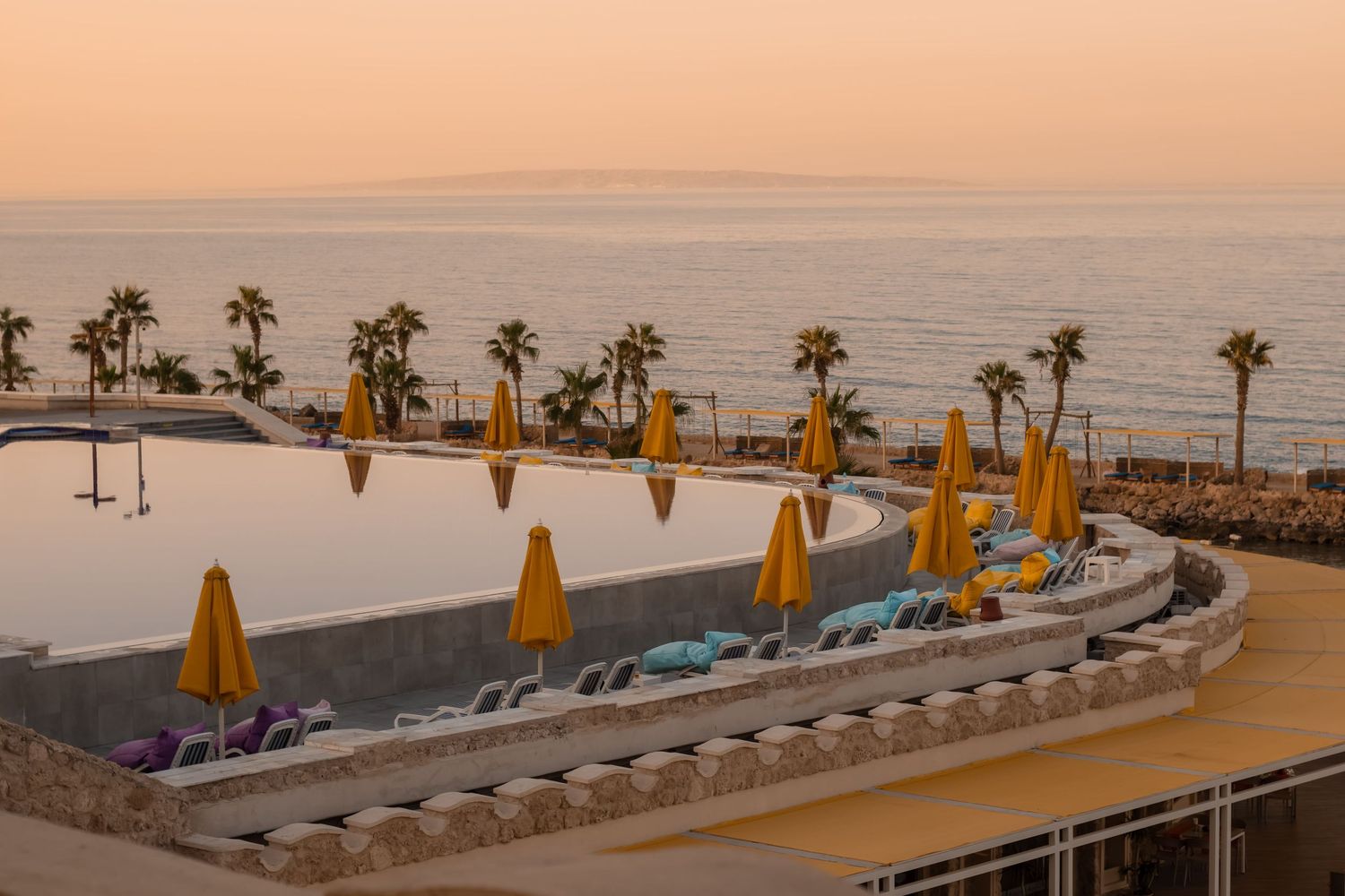 Luxury resort photography with ocean views
