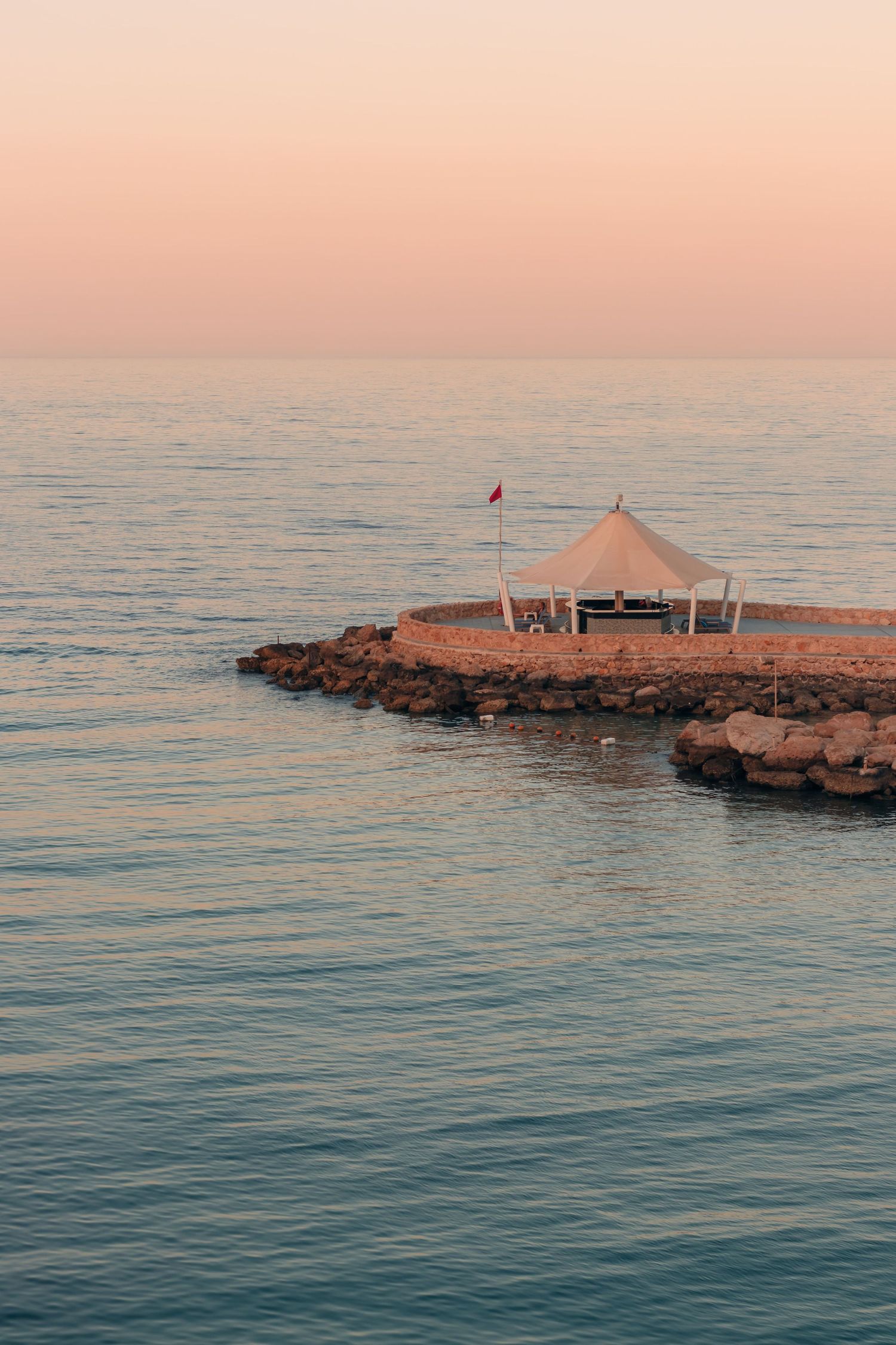 Luxury resort imagery in natural golden light