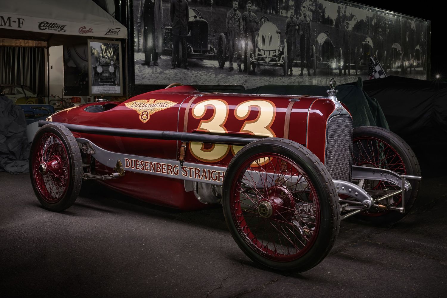 A 1920 Duesenberg Straight 8 race car at the Sonoma Speedway light painted by John Gayler Photography fine art