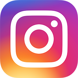 Instagram social media app icon with colorful gradient camera logo on white background.