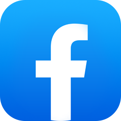 Facebook social media app icon with white letter f on blue gradient background.