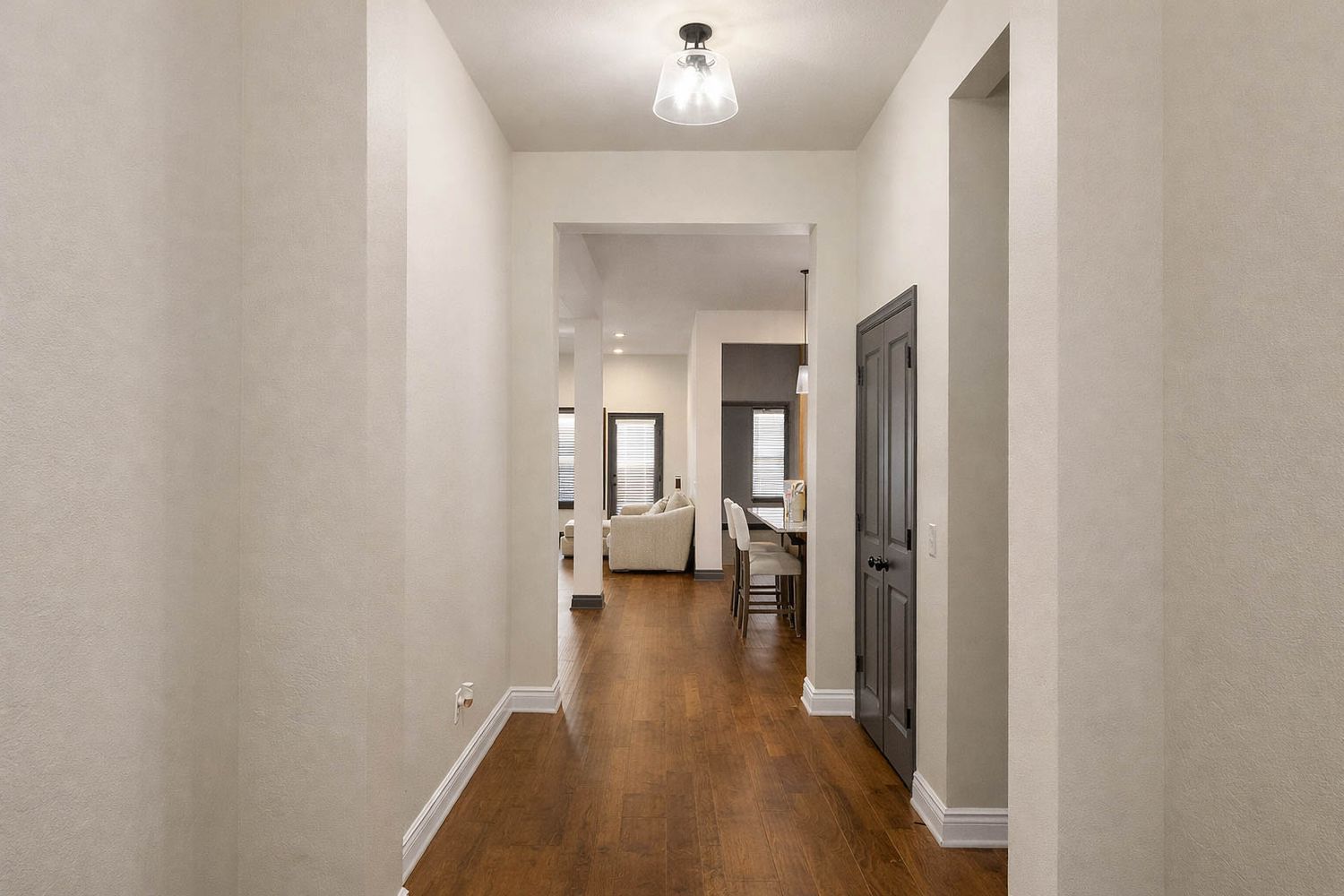 Long Interior Hallway Real Estate Photography with Natural Light in Oklahoma City