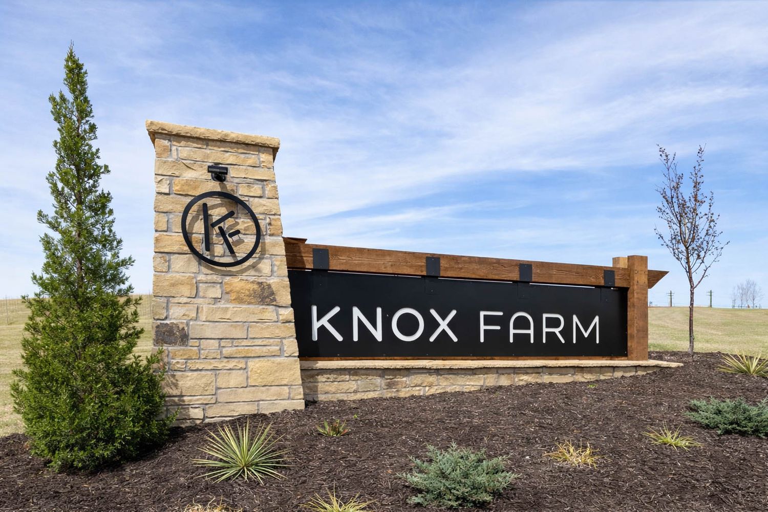 Neighborhood Entrance Sign Real Estate Photography in Oklahoma City