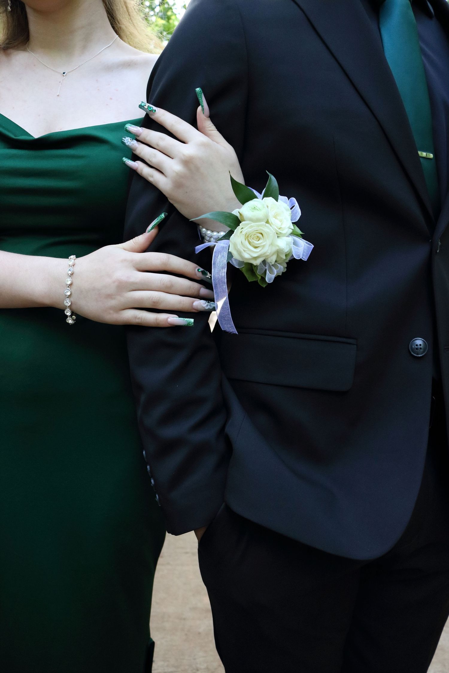 Prom Couple Portrait Detail with Formal Attire in Oklahoma City