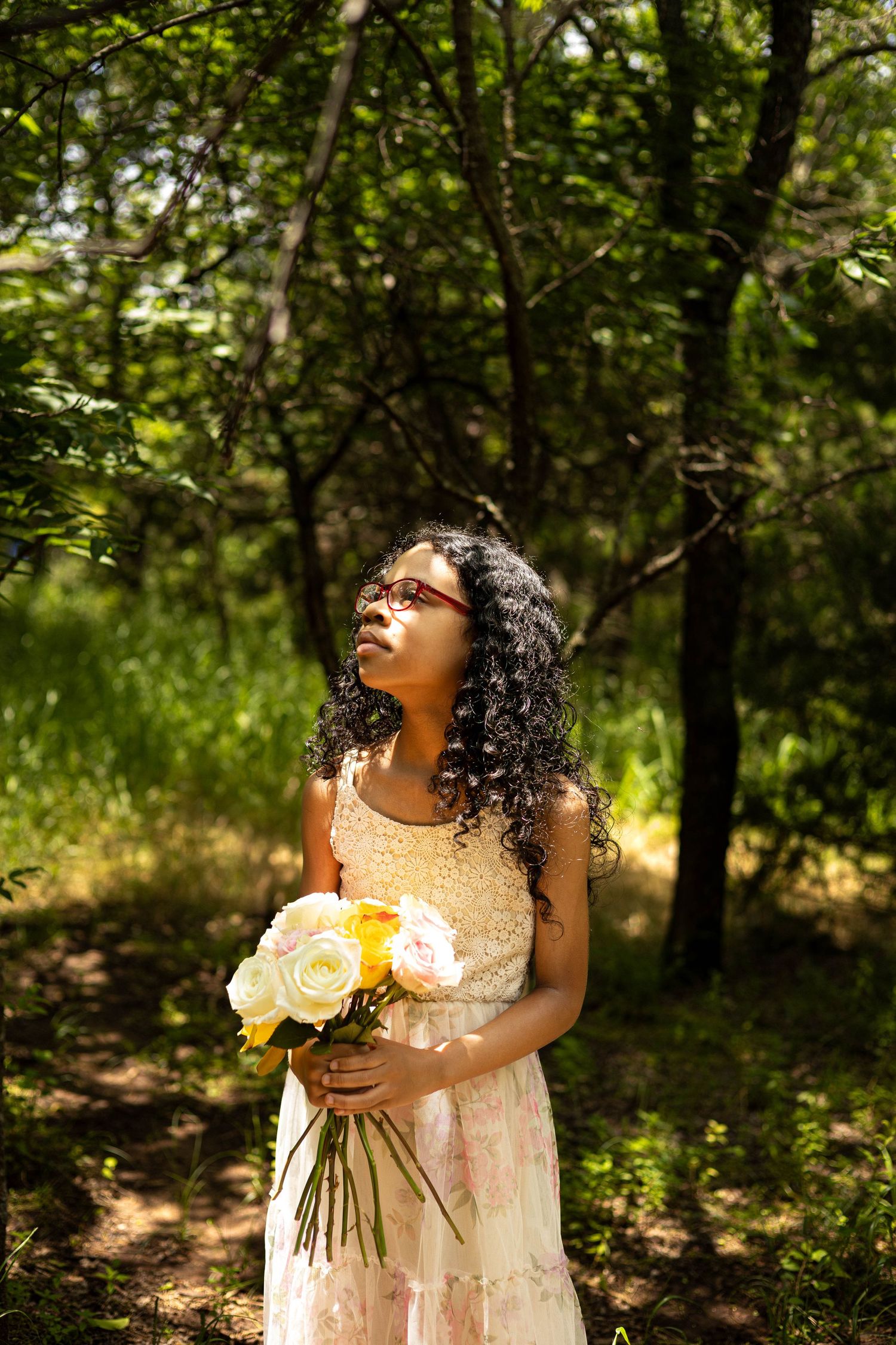 Outdoor Birthday Photoshoot with Natural Light and Flowers in Oklahoma City