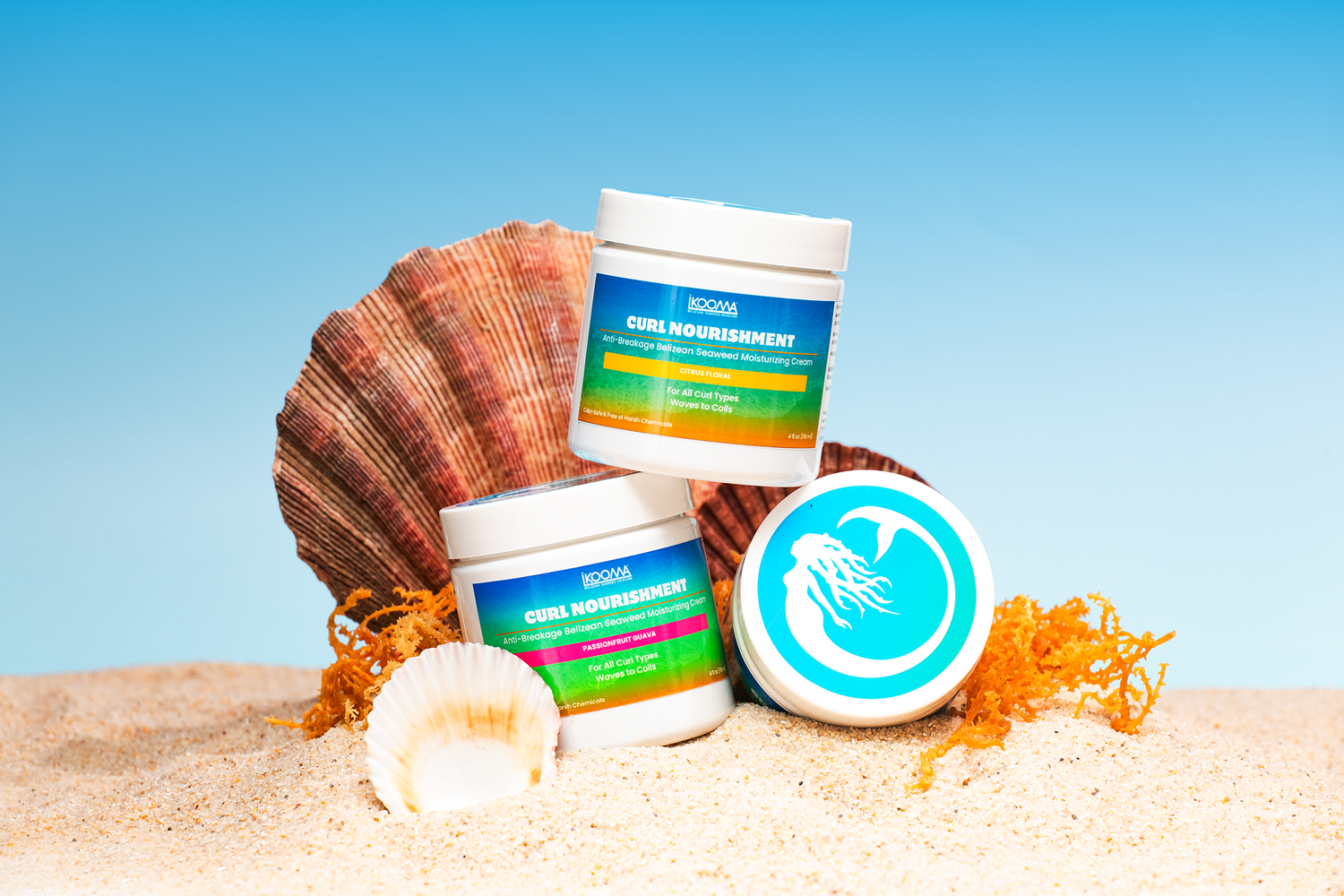 Styled product photography for IKOOMA Haircare