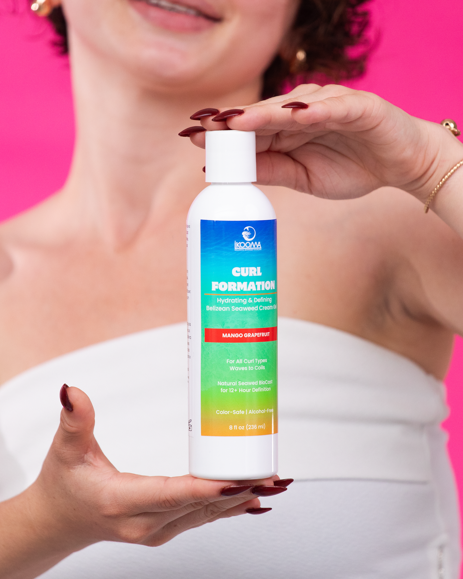 Styled branding portrait photography for IKOOMA Haircare