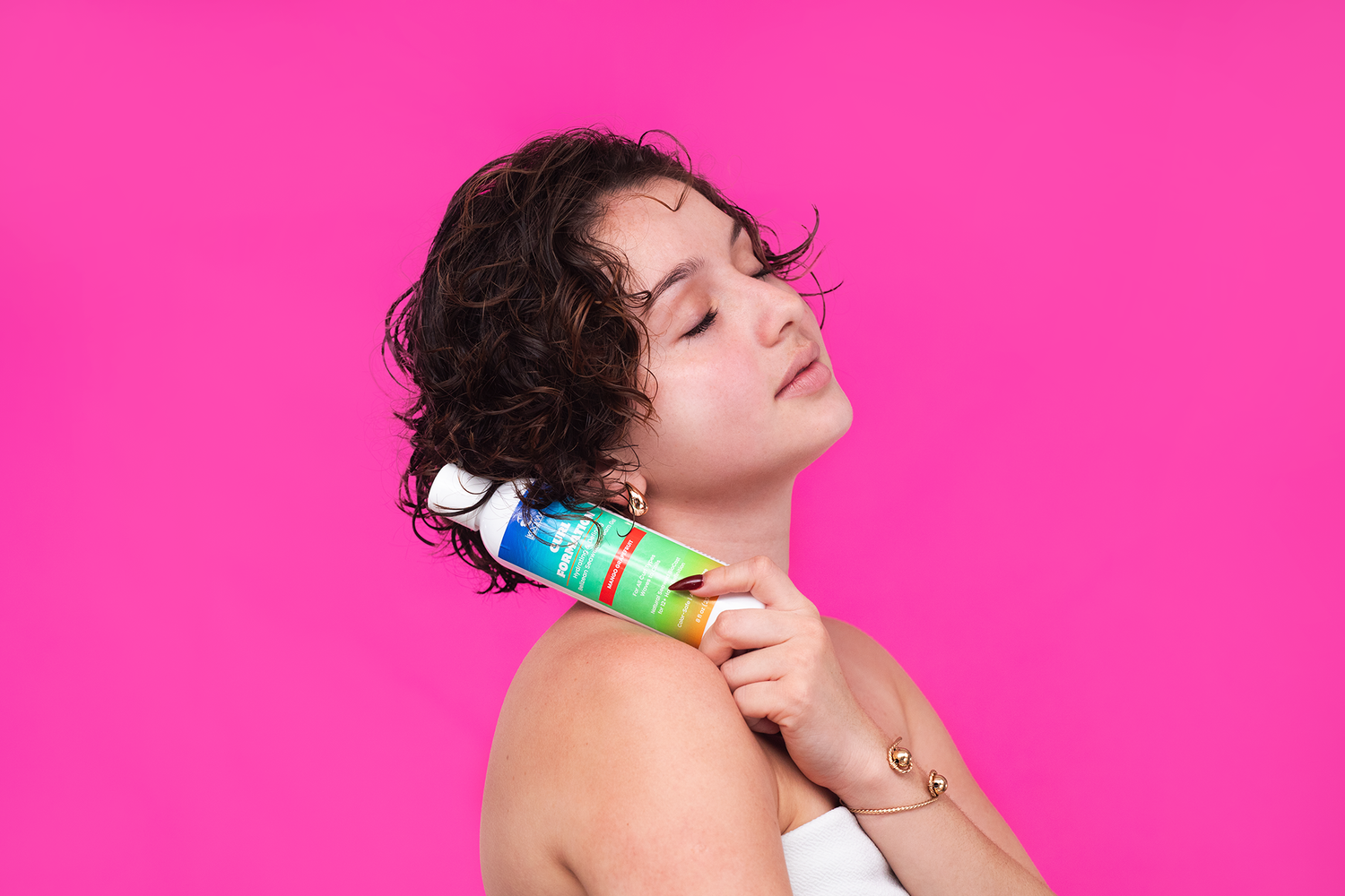 Styled branding portrait photography for IKOOMA Haircare