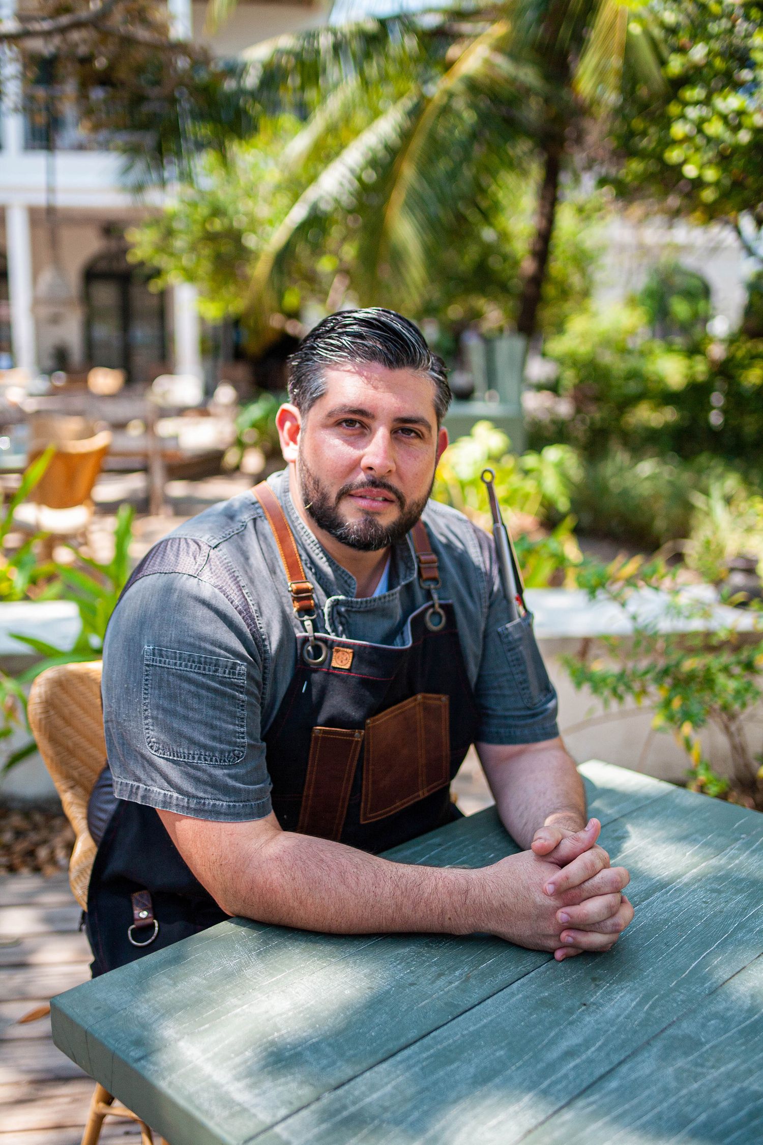 Chef Portrait | Restaurant and Bar photography for Limilia Restaurant at Itz'ana resort in Placencia Belize, by Braata