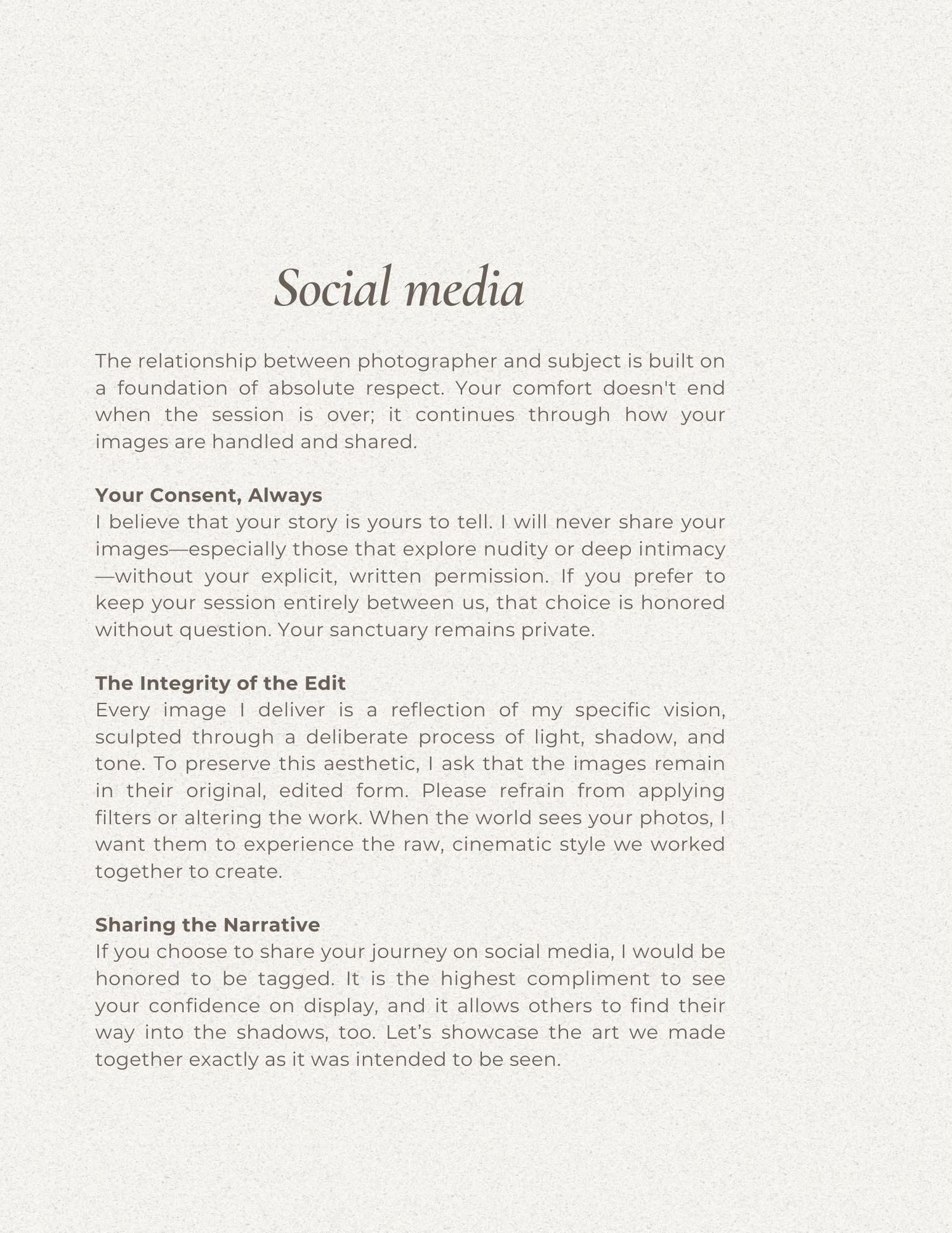 A page from a book discussing social media and photography with text about sharing content and privacy settings.