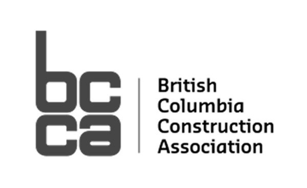 British Columbia Construction Association BCCA logo in gray and black on white background.