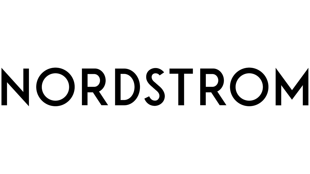 Nordstrom retail brand logo displayed in bold black serif font on white background.