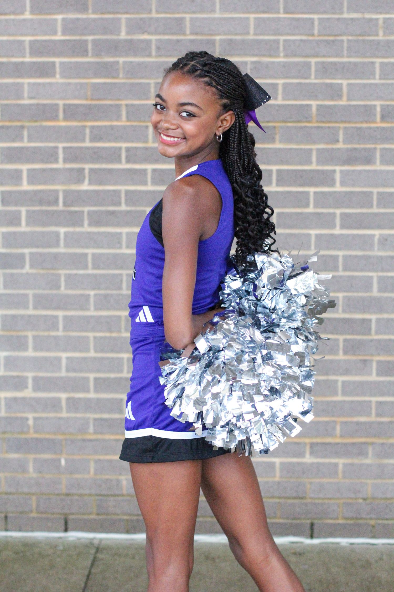 Professional cheerleader portrait taken in Stallings, North Carolina.
