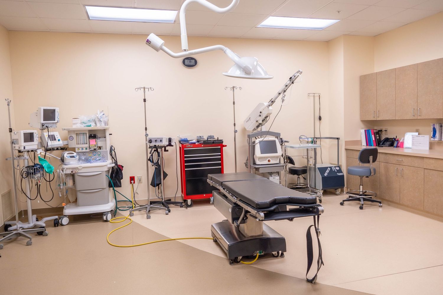 Modern hospital operating room with surgical equipment Quad Cities Architectural Photography