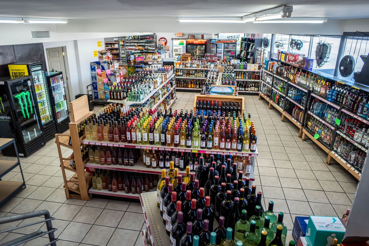 Interior view of a liquor store Quad Cities Architectural Photography