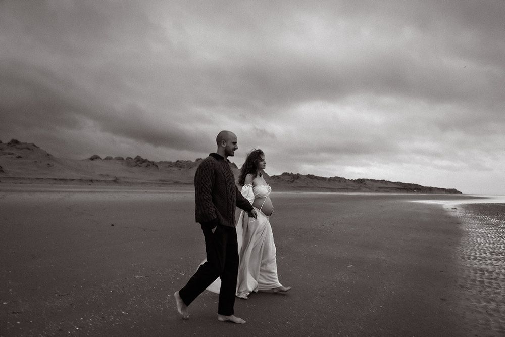 Beach maternity photoshoot in Manchester