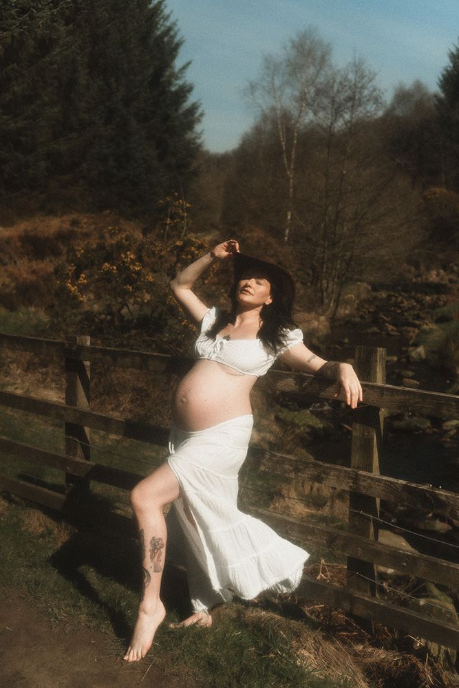 Pregnancy photoshoot at the forest in Manchester