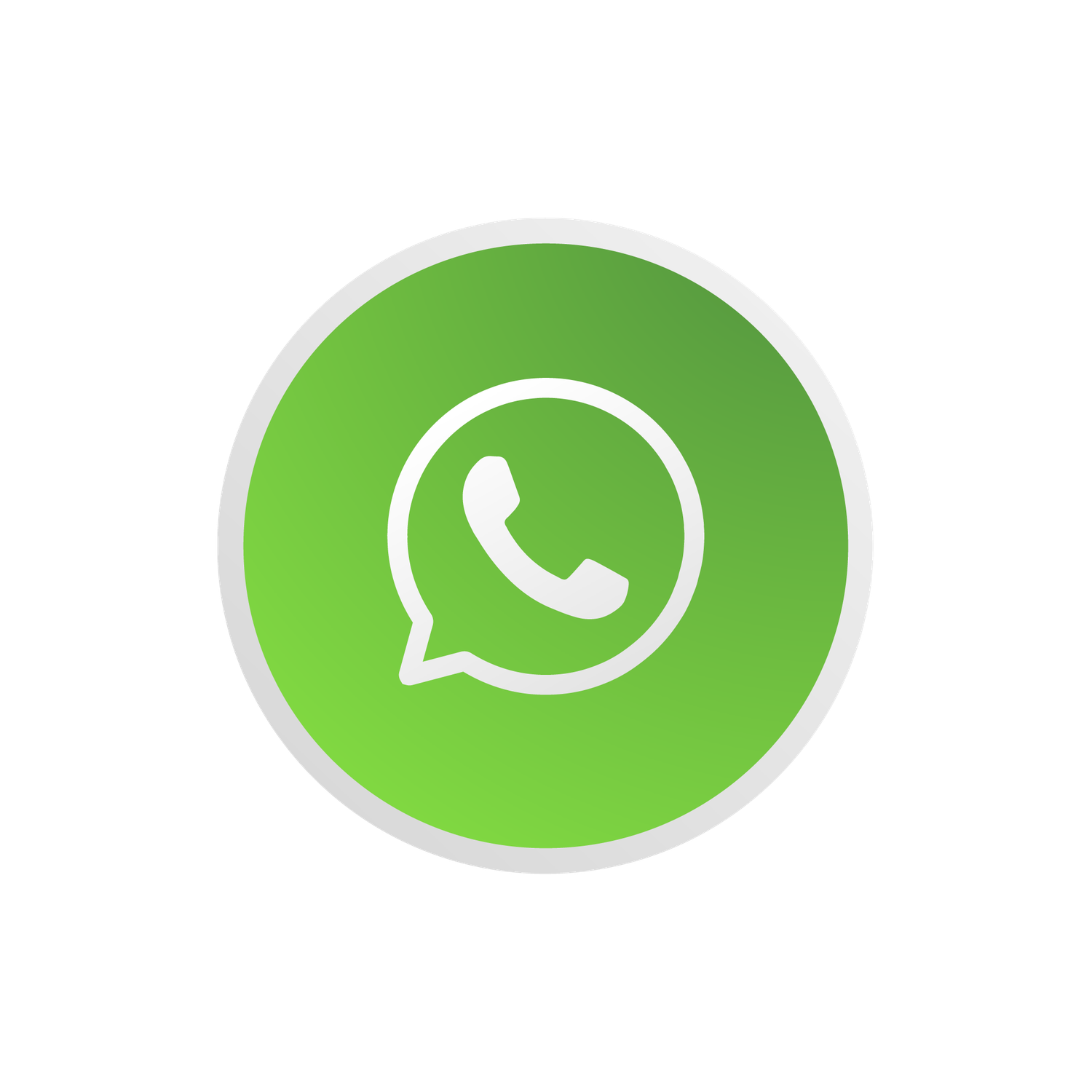 Circular WhatsApp logo icon in gradient green with white phone symbol.