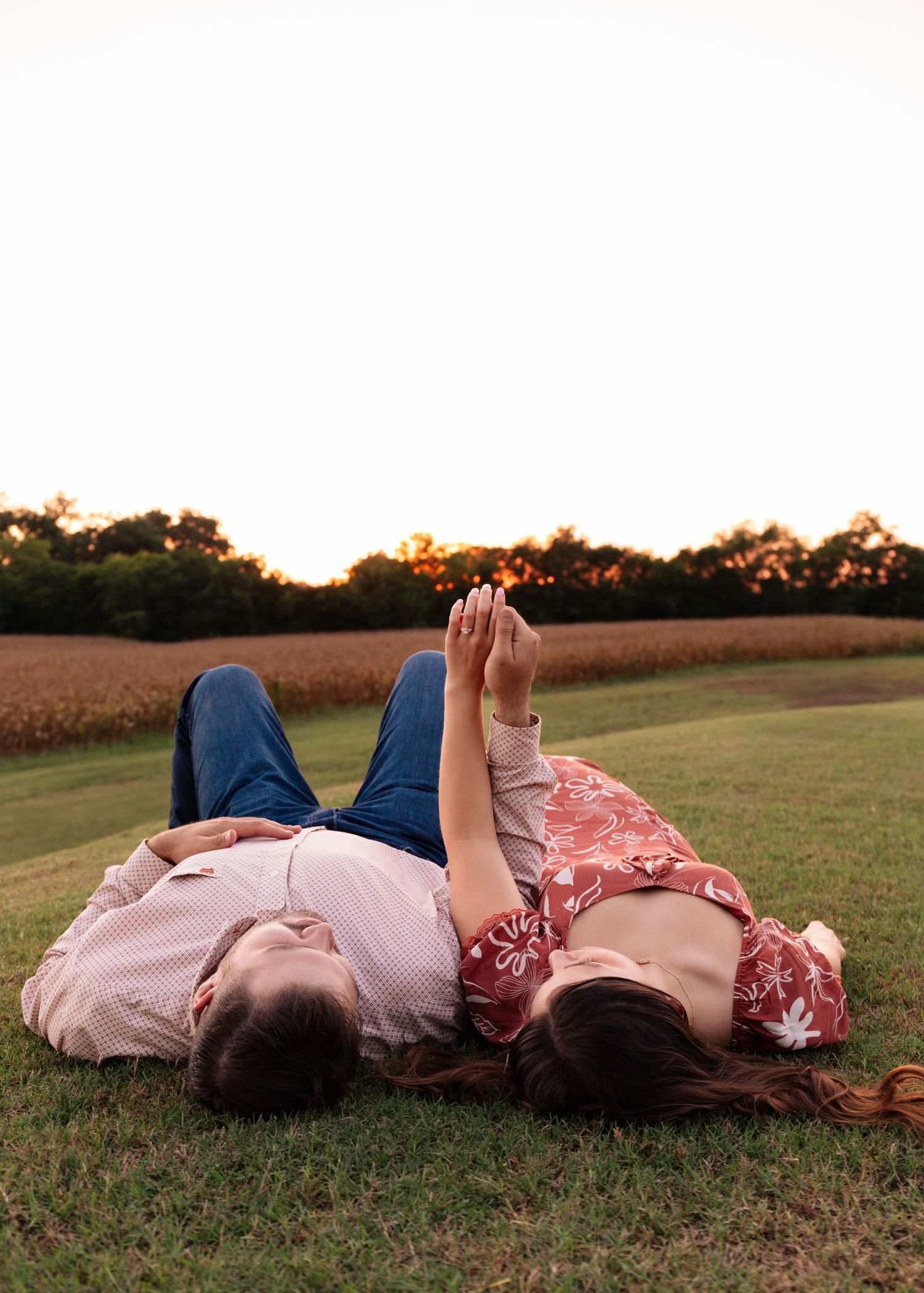 Engagement session in Prague, OK by Taylor Maze, Edmond & OKC photographer, couples portraits next to river, natural light photography.