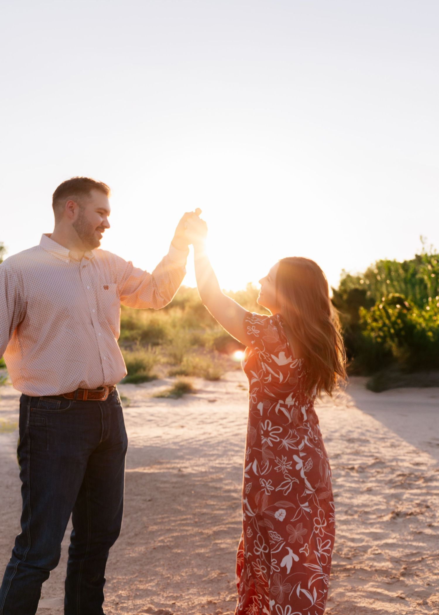 Engagement session in Prague, OK by Taylor Maze, Edmond & OKC photographer, couples portraits next to river, natural light photography.