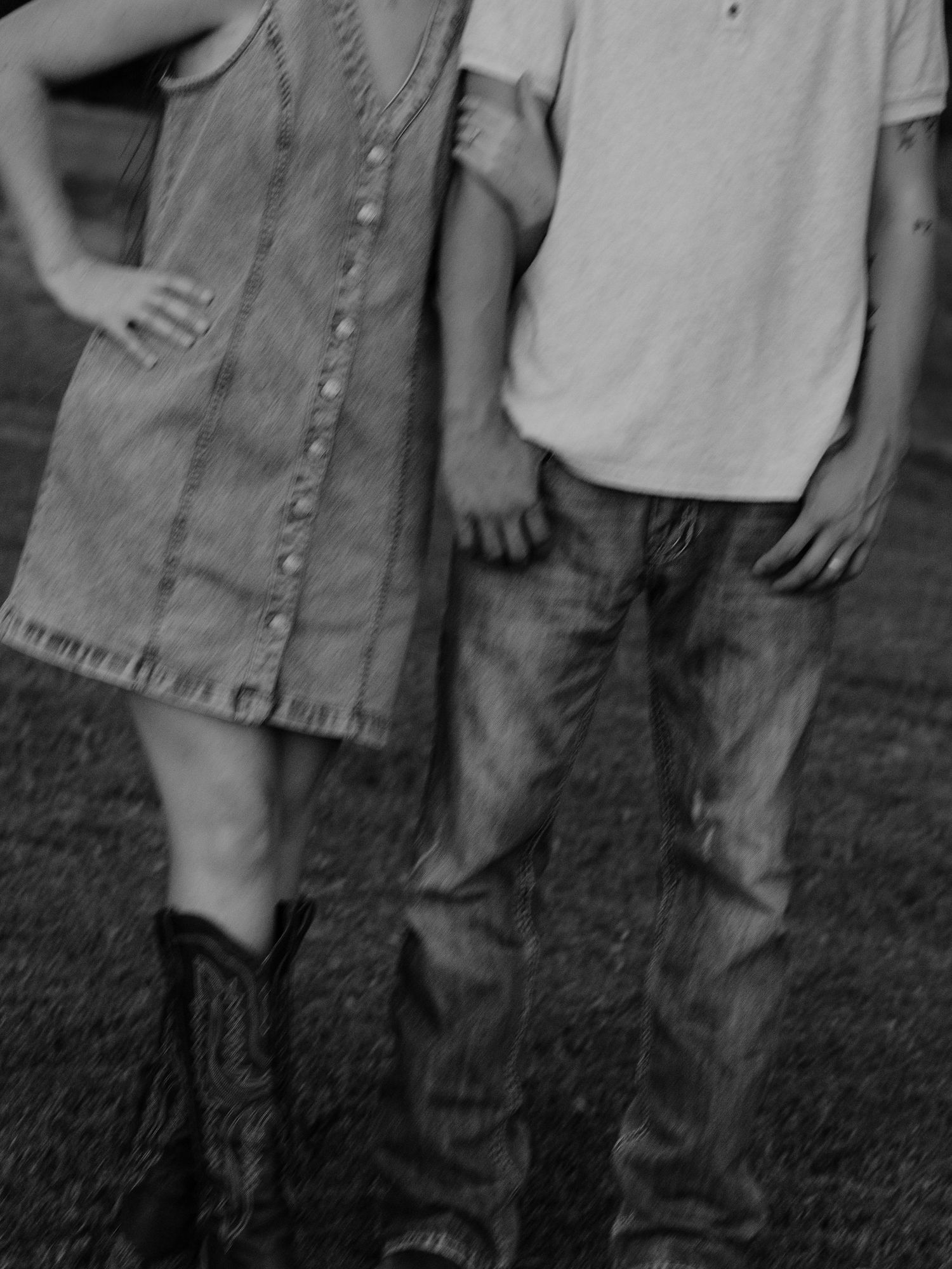 McAlester, OK couples session with field, tractor, and sunset by Edmond & OKC photographer Taylor Maze, natural light lifestyle portraits.