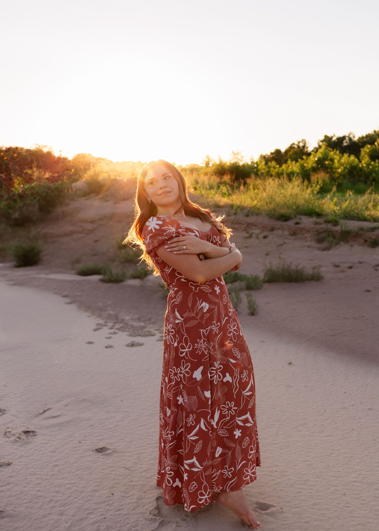 Engagement session in Prague, OK by Taylor Maze, Edmond & OKC photographer, couples portraits next to river, natural light photography.