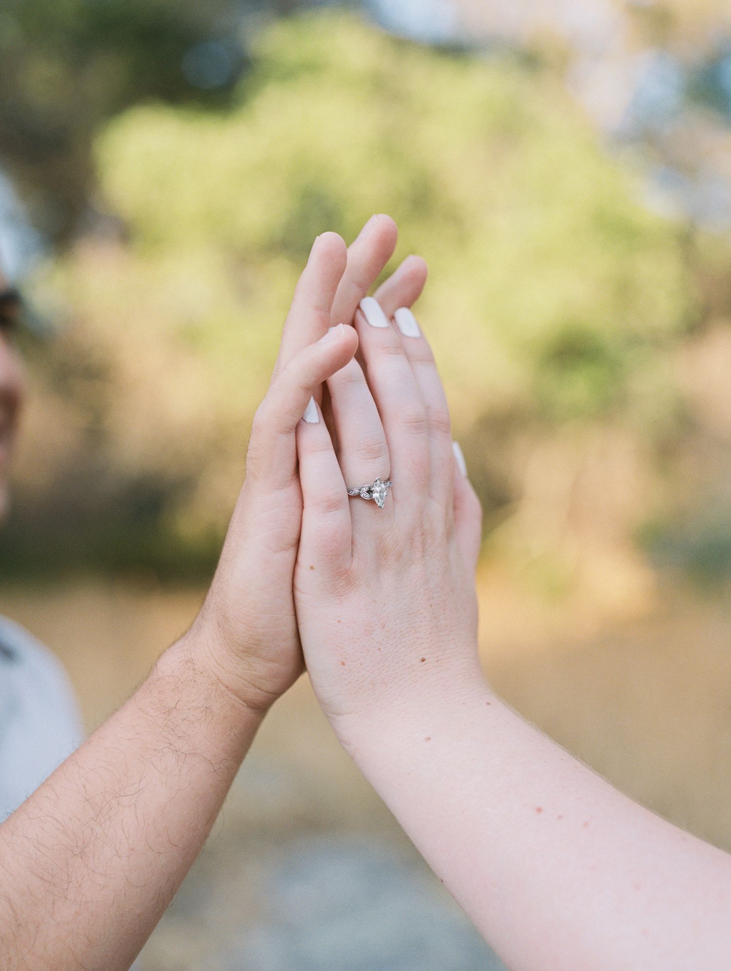 Holding hands shot on 120mm film