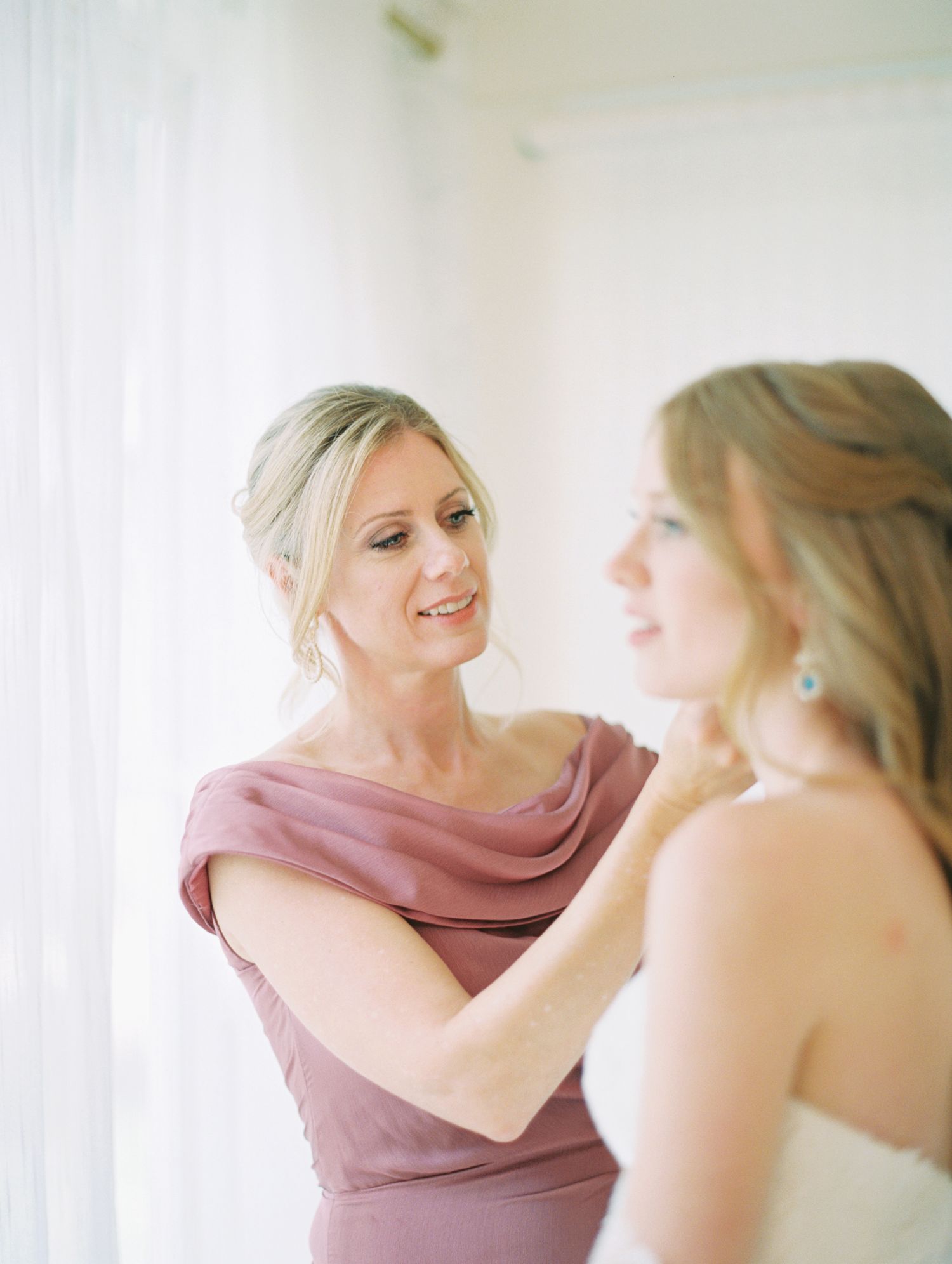 Intimate bridal portrait in natural light, photographed on film in Boise, ID.