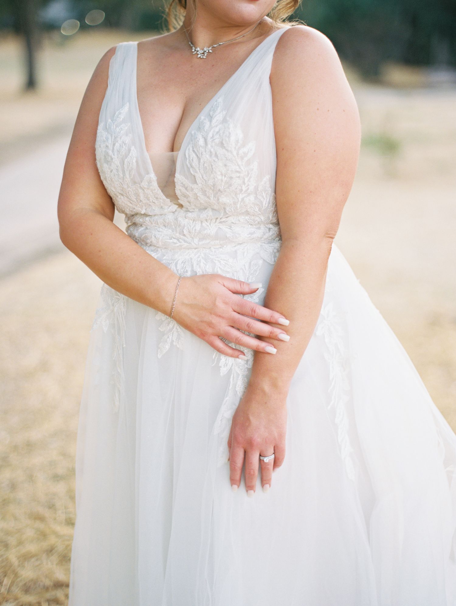 bridal details, dress