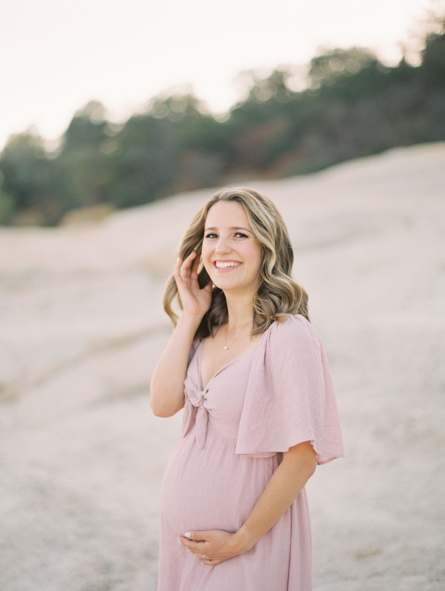 Expecting and glowing, sunset maternity session in the Idaho countryside.