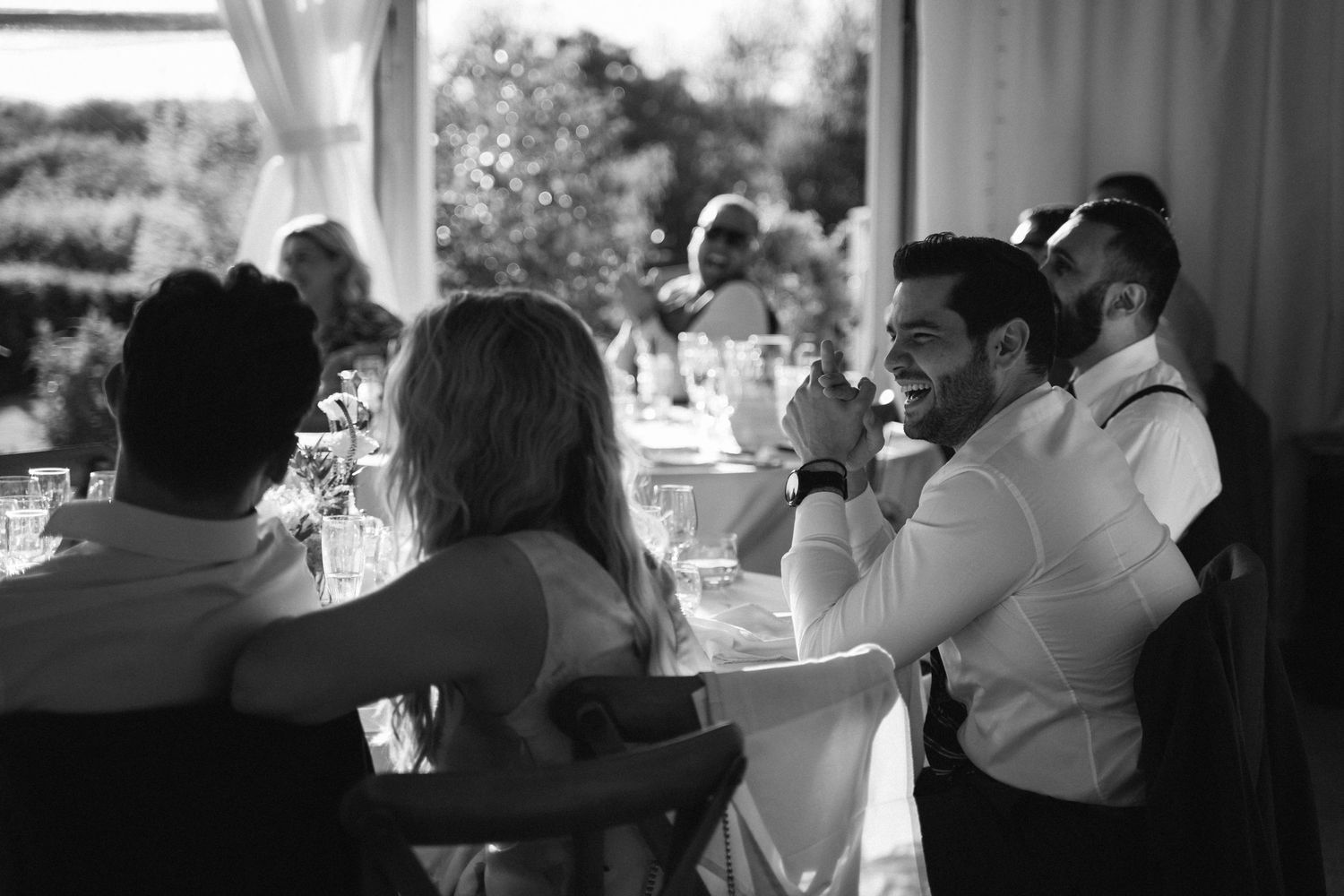 A series of black and white photos showing couples dancing together at what appears to be a social gathering.
