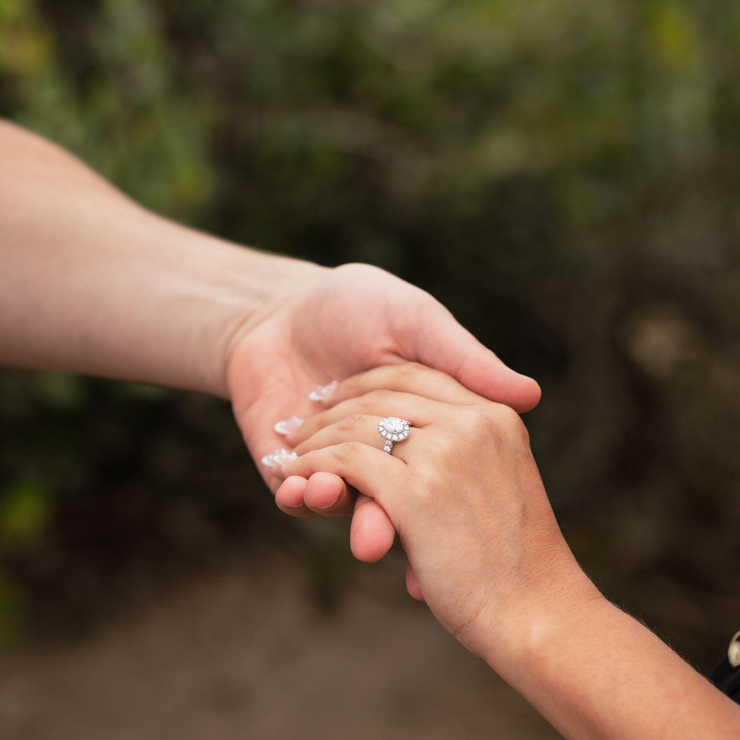 ring wedding proposal closeup