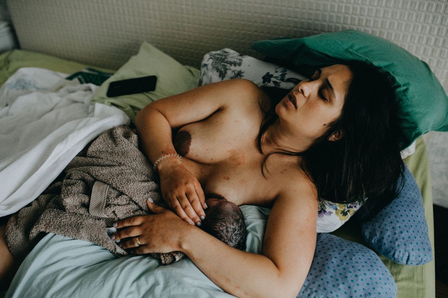 Intimate indoor photography sequence with soft natural lighting.