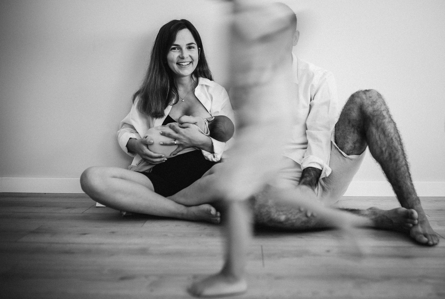 Black and white minimalist photography series showing movement and connection.