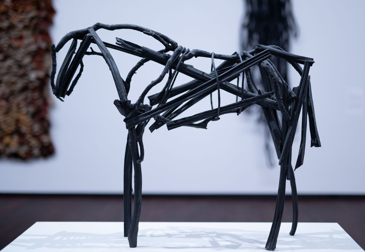 Art statue of a horse on display