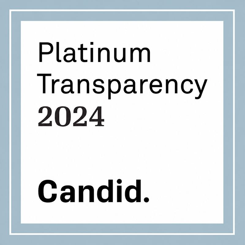 2024 Platinum Transparency Award.  The highest award from Candid for nonprofits