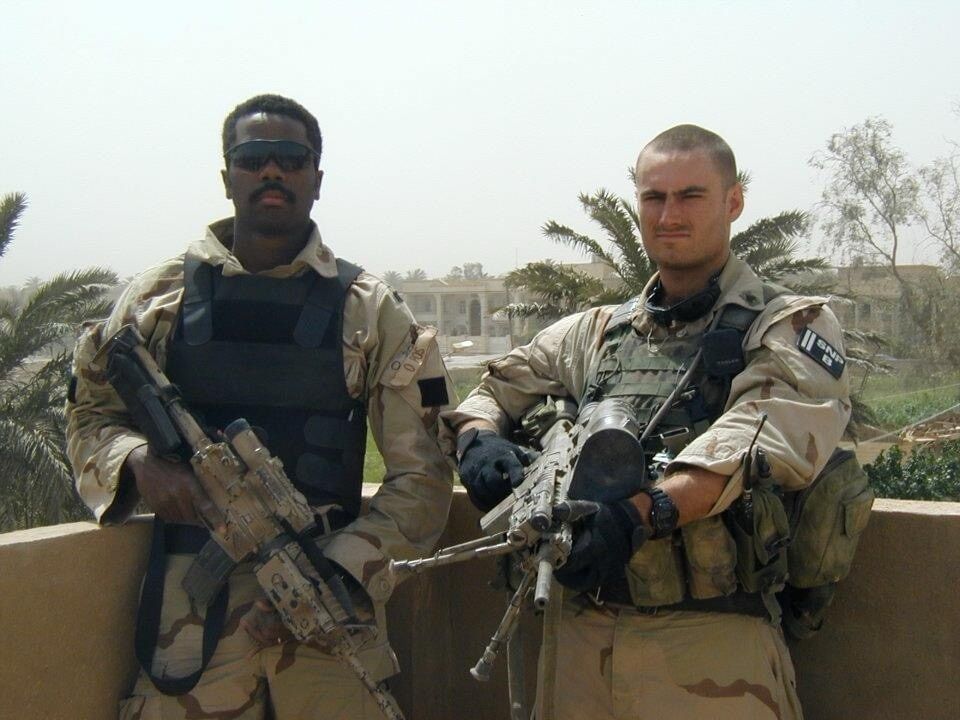 Two elite military members in Iraq in the early years of OIF