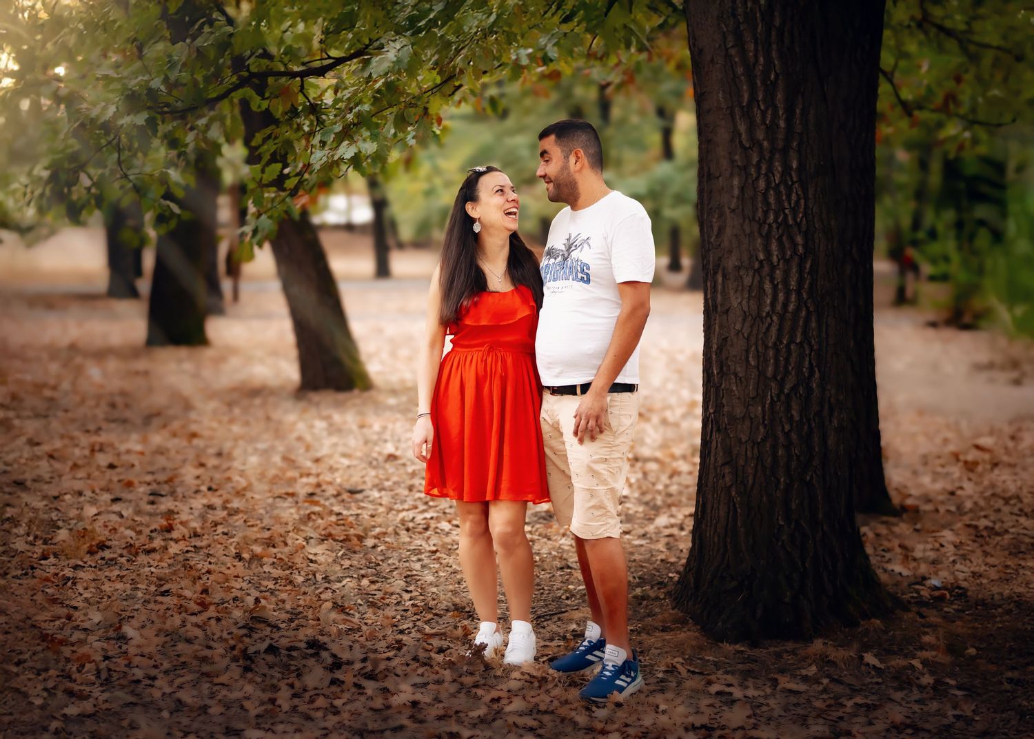 Engagement photos at sunset, fall love Wayne PA