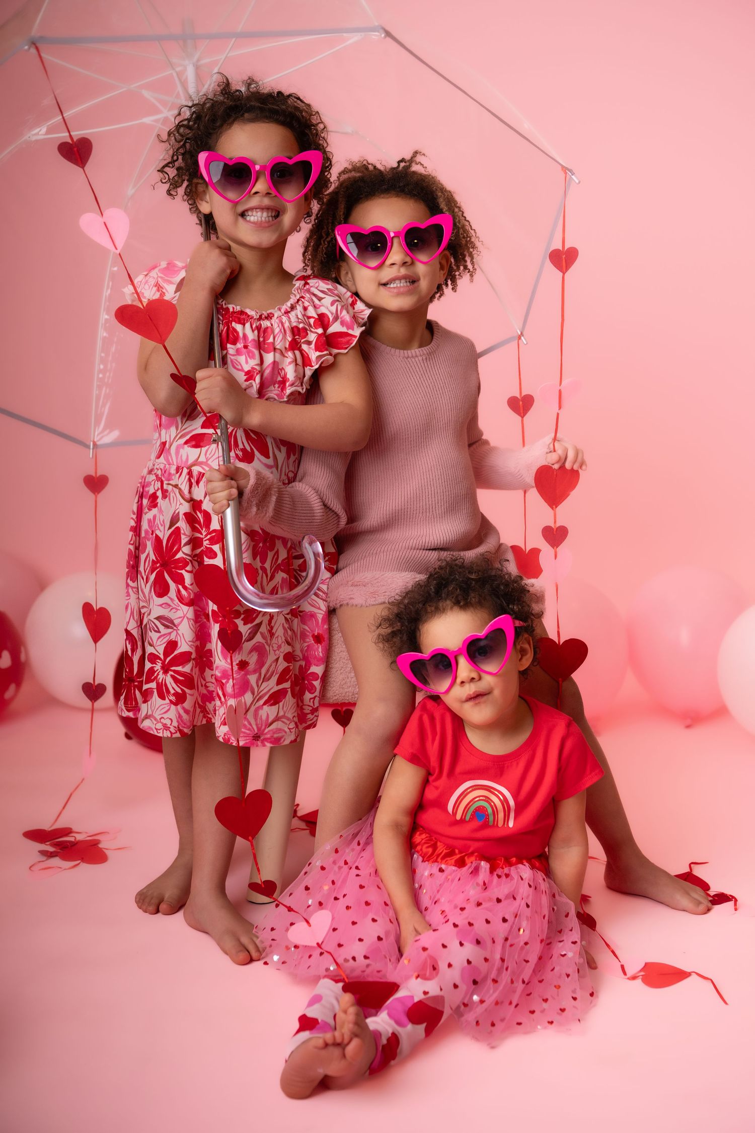 Valentine's Day children's studio portraits Wayne PA