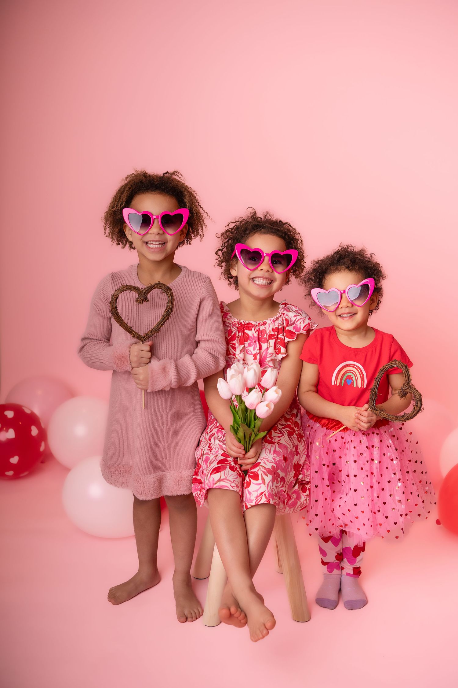 Valentine's Day children's studio portraits Wayne PA