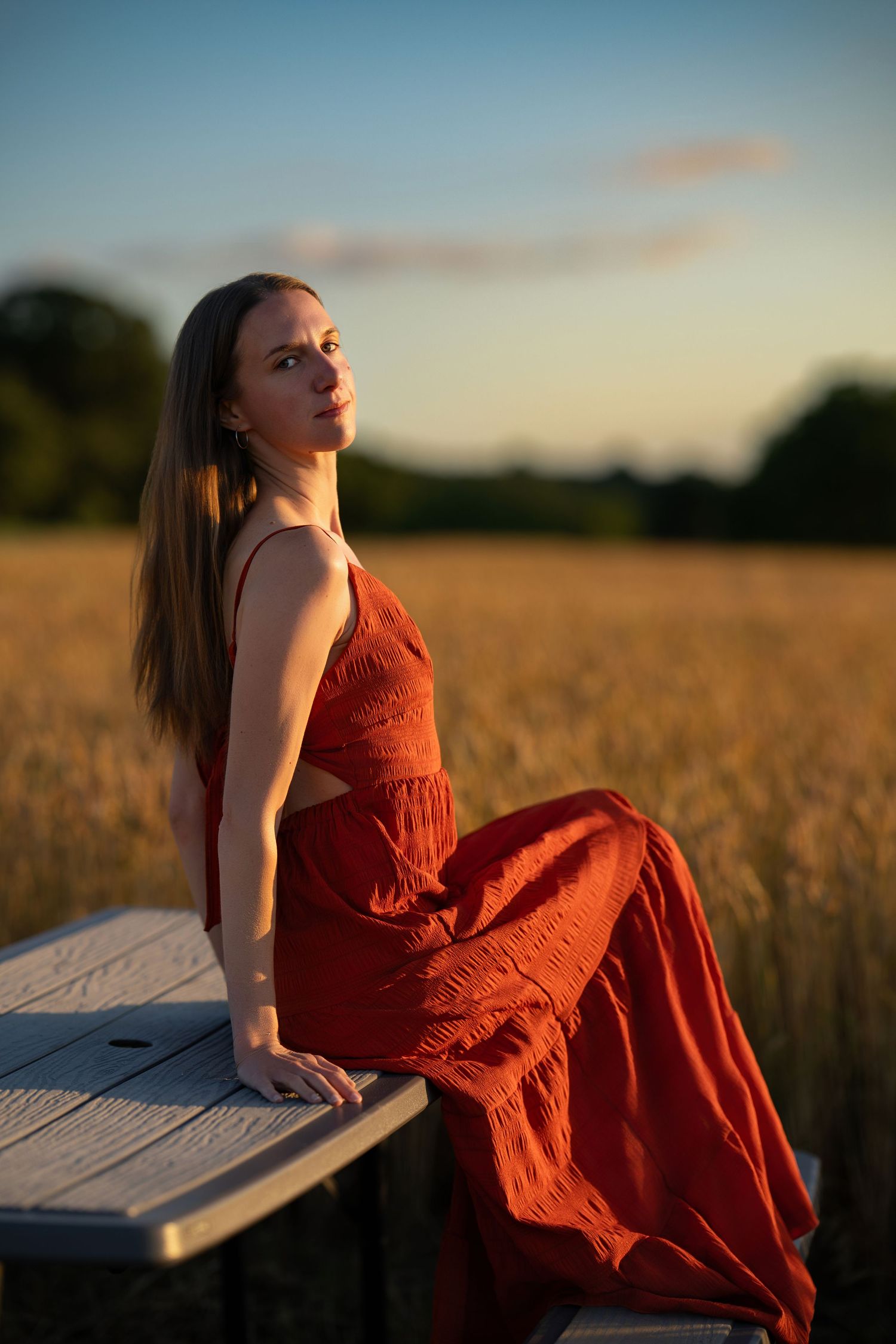 Golden hour senior portrait in Pennsylvania