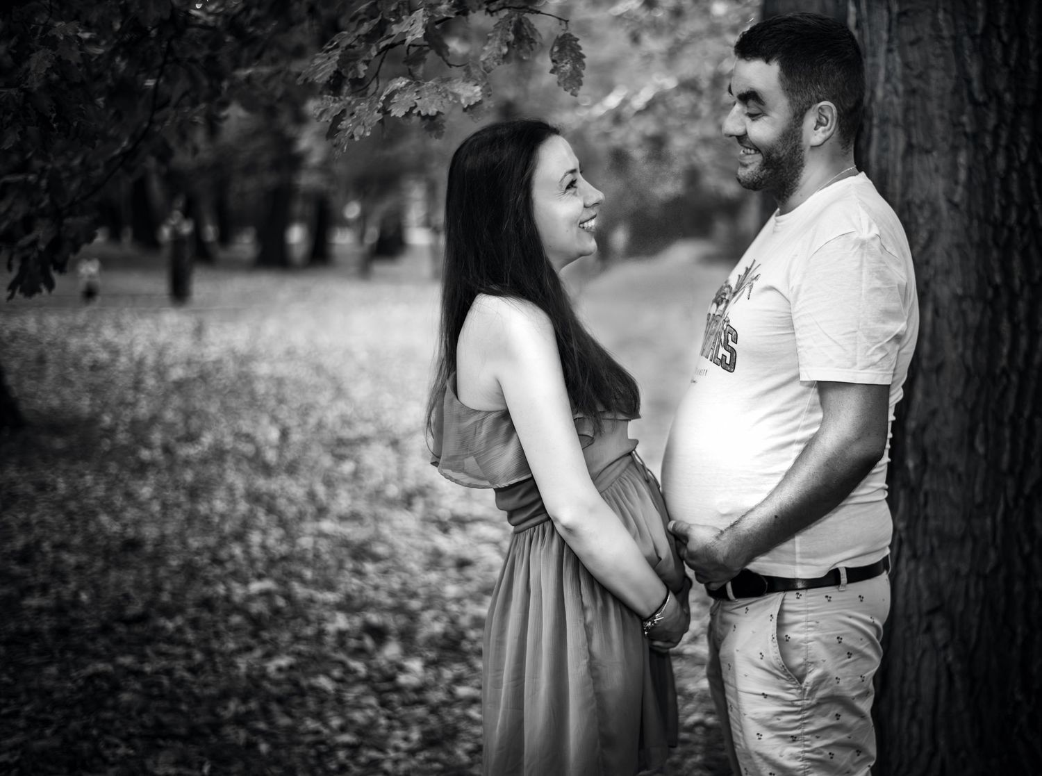 Engagement and maternity photos at sunset, fall love Wayne PA