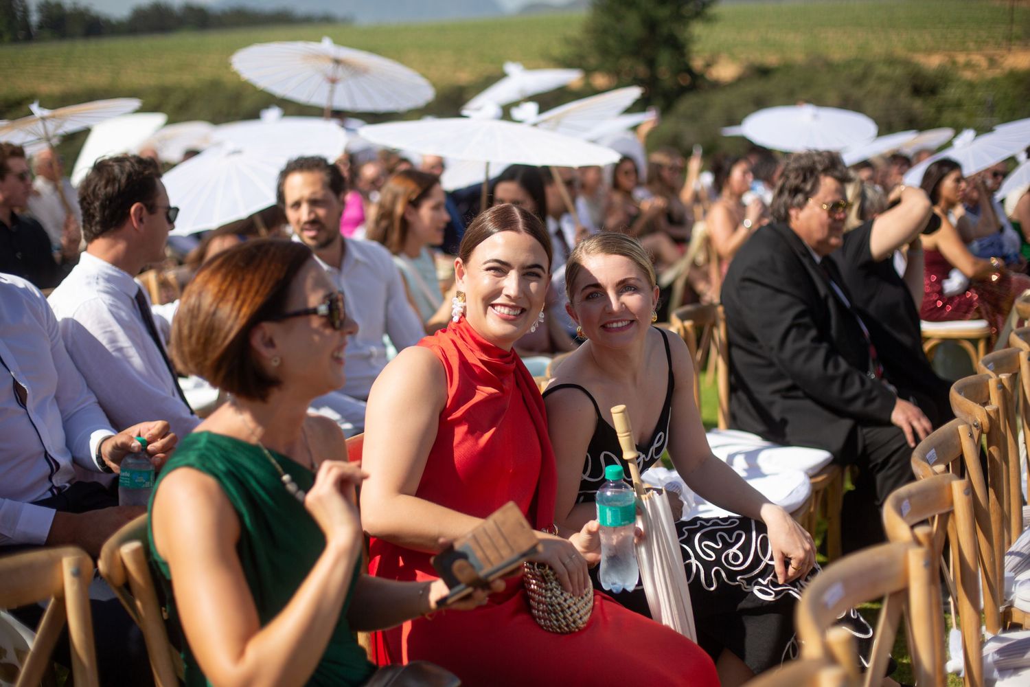 Bride and groom ceremony at Webersburg Wine Farm, Stellenbosch